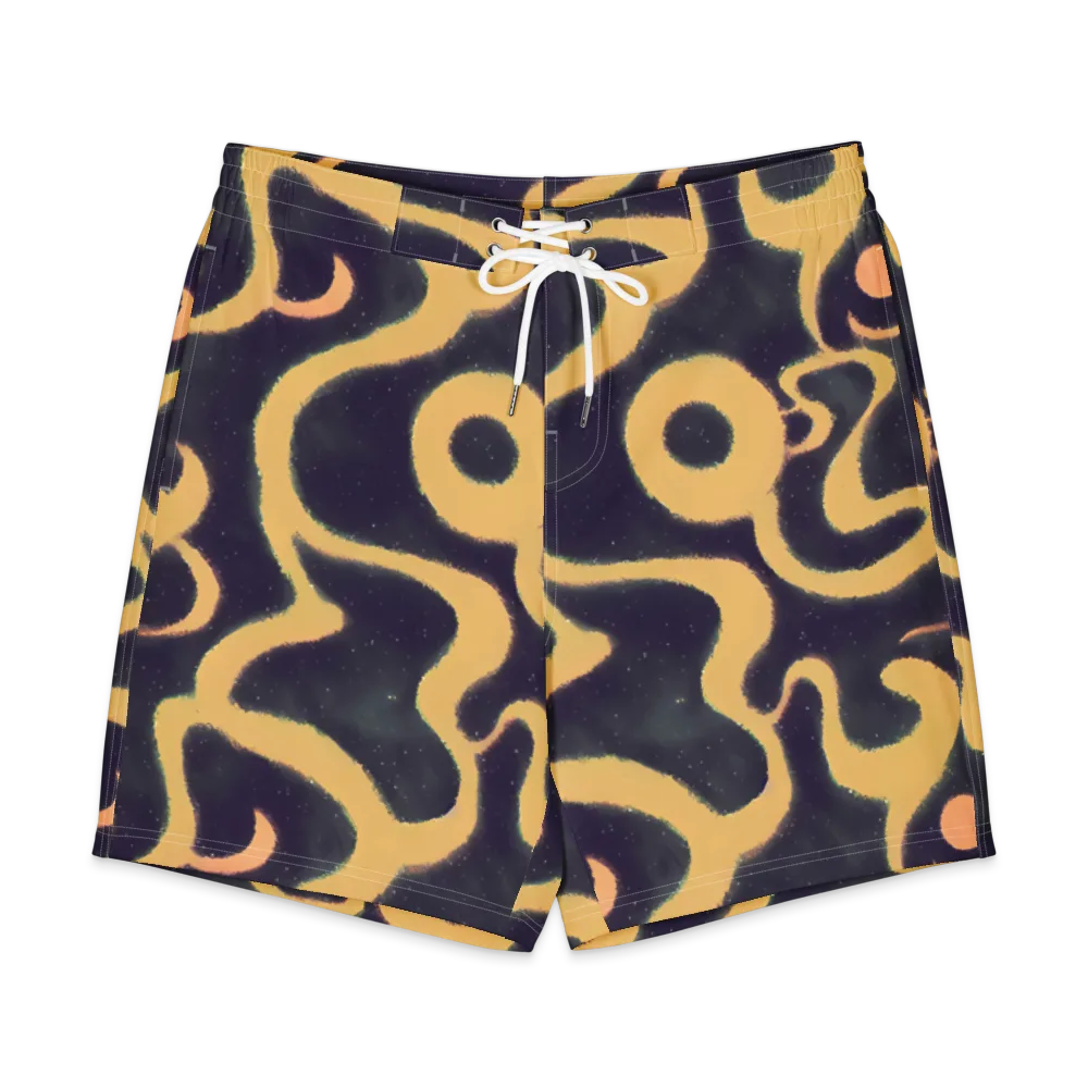 Midnight Ouroboros on Men's Board Shorts — Front