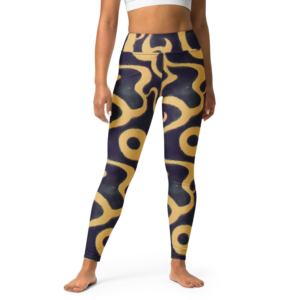 Midnight Ouroboros on Yoga Leggings — Front