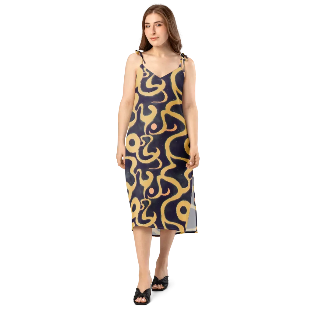 Midnight Ouroboros on Slip Dress — Front