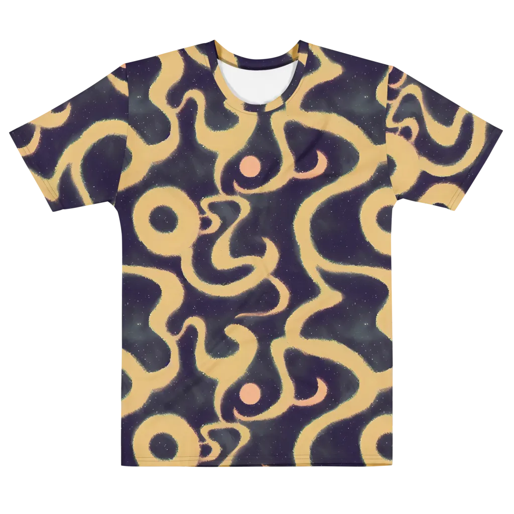 Midnight Ouroboros on Men's Cotton Crew Neck T-Shirt — Front
