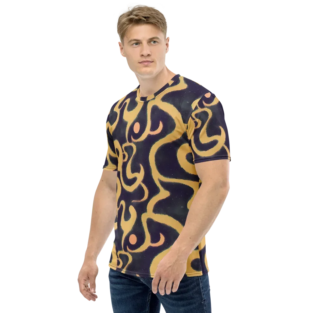 Midnight Ouroboros on Men's Crew Neck T-Shirt — Left