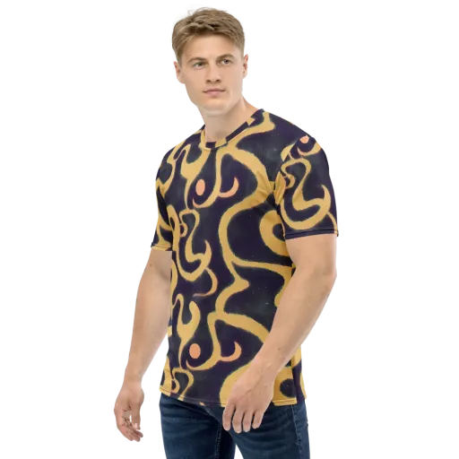 Midnight Ouroboros on a Men's Crew Neck T-Shirt