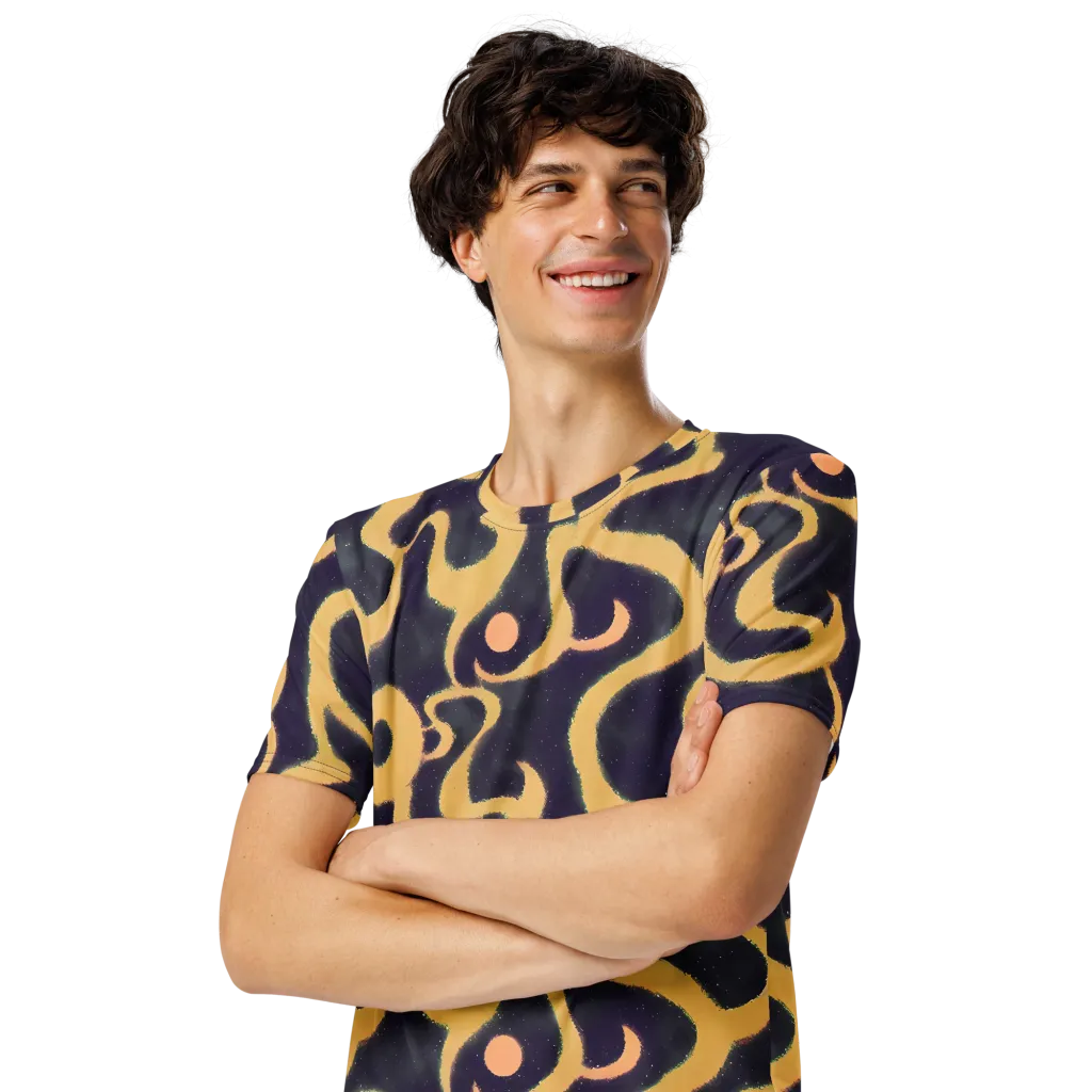 Midnight Ouroboros on Men's Crew Neck T-Shirt — Left Front