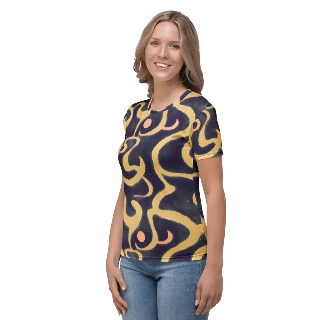 Midnight Ouroboros on Women's Crew Neck T-Shirt — Left