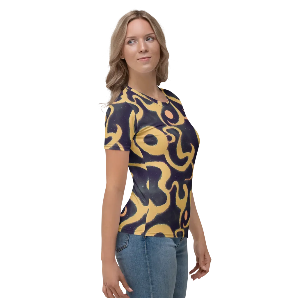 Midnight Ouroboros on Women's Crew Neck T-Shirt — Right