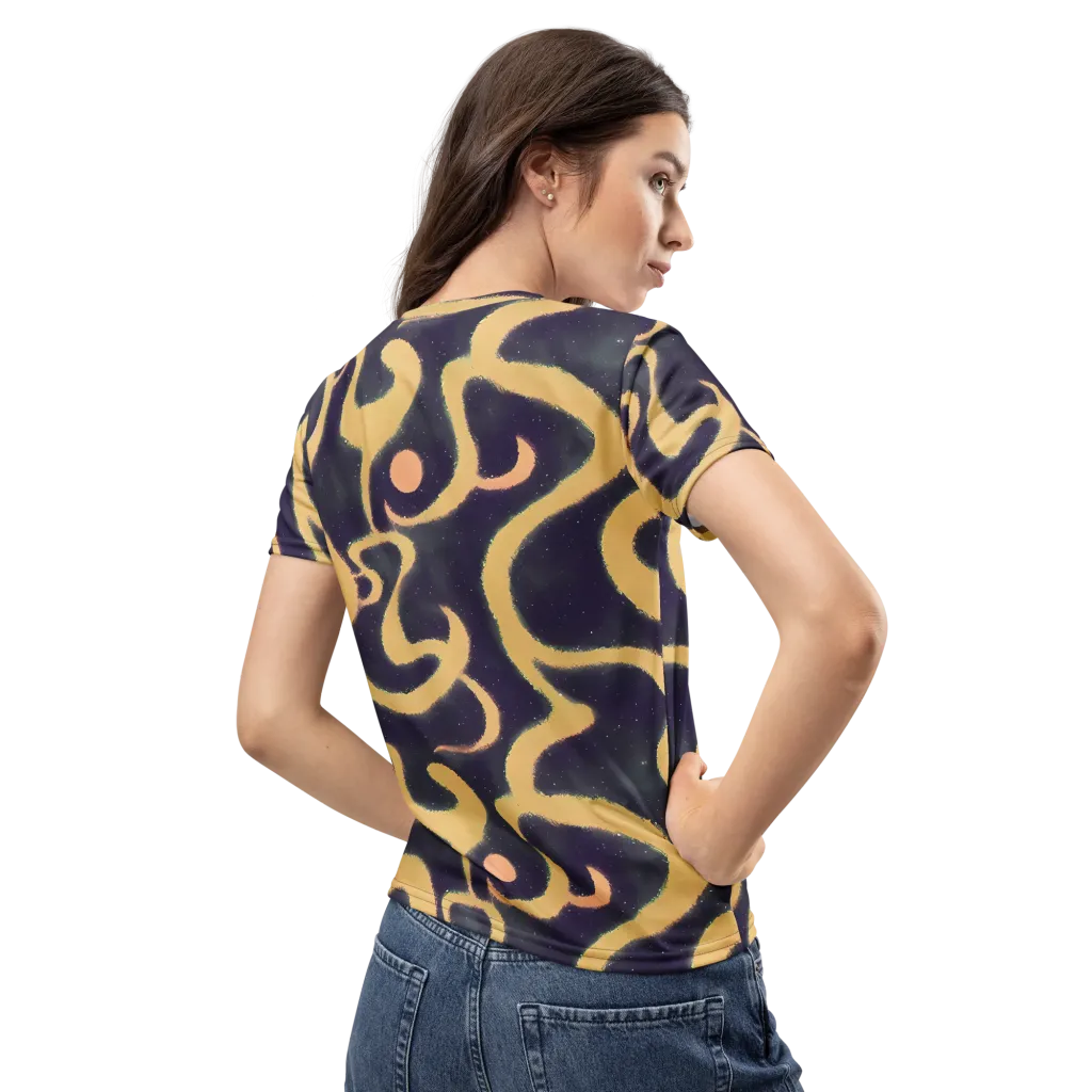 Midnight Ouroboros on Women's Crew Neck T-Shirt — Back