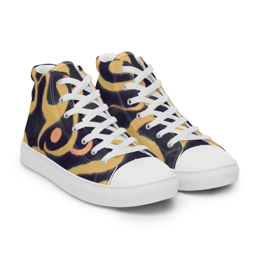Midnight Ouroboros on a Women's High Top Canvas Shoes