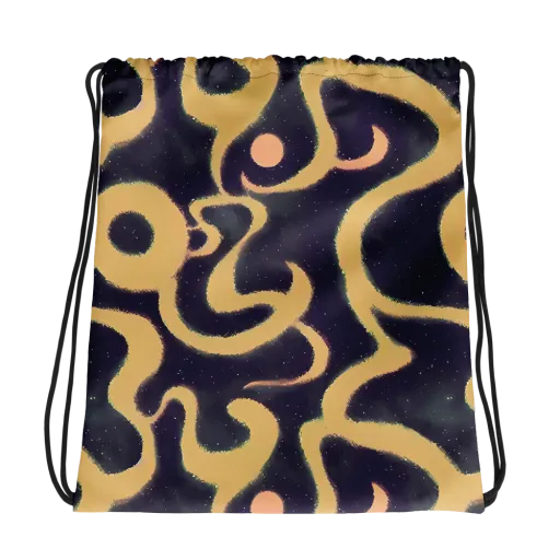 Midnight Ouroboros on a Drawstring Bag