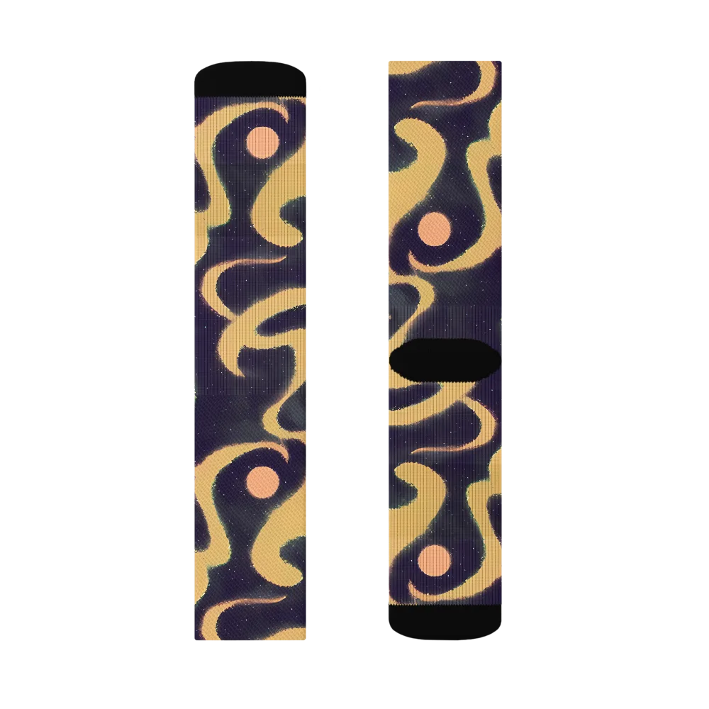 Midnight Ouroboros on Socks — Left Sock