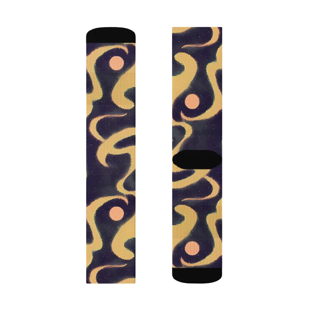 Midnight Ouroboros on Socks — Right Sock