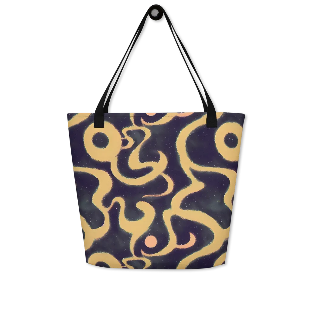 Midnight Ouroboros on Large Tote Bag W/ Pocket — Front