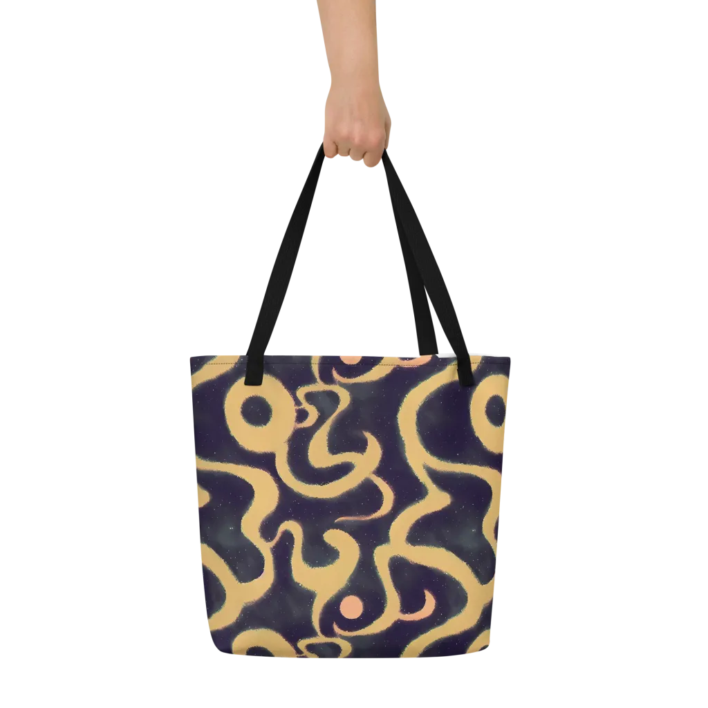 Midnight Ouroboros on Large Tote Bag W/ Pocket — Front