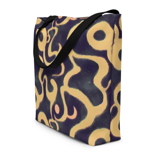 Midnight Ouroboros on a Large Tote Bag W/ Pocket