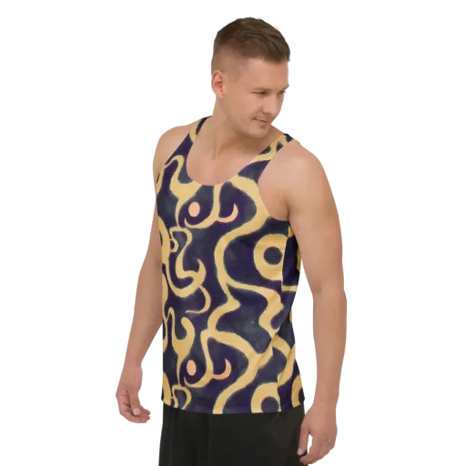 Midnight Ouroboros on a Men's Tank Top