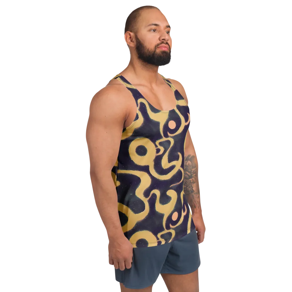 Midnight Ouroboros on Men's Tank Top — Right Front