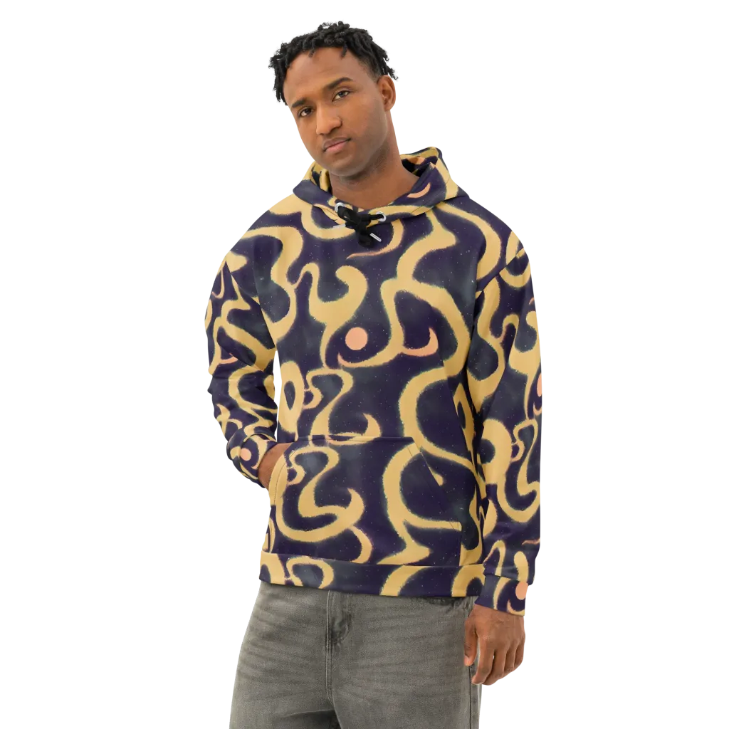 Midnight Ouroboros on Cotton Hoodie — Left Front