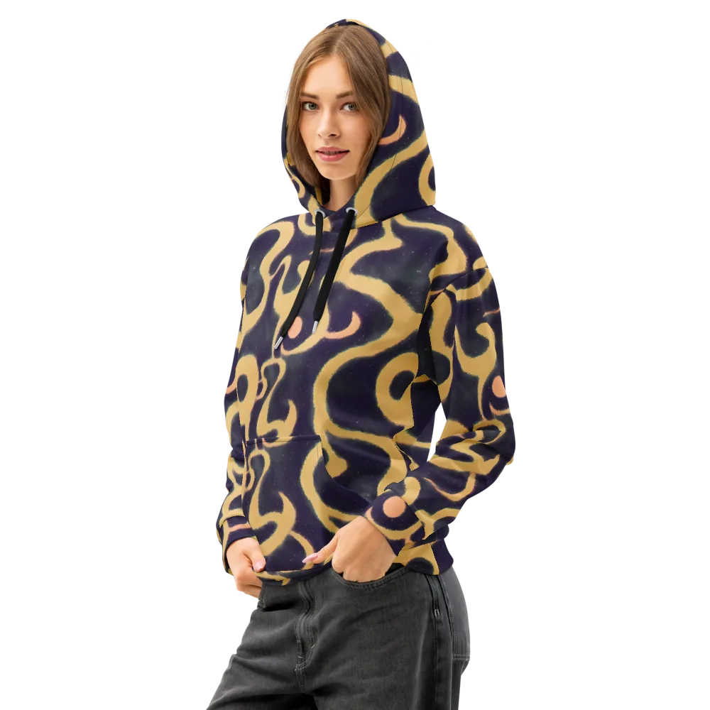 Midnight Ouroboros on Cotton Hoodie — Left Front