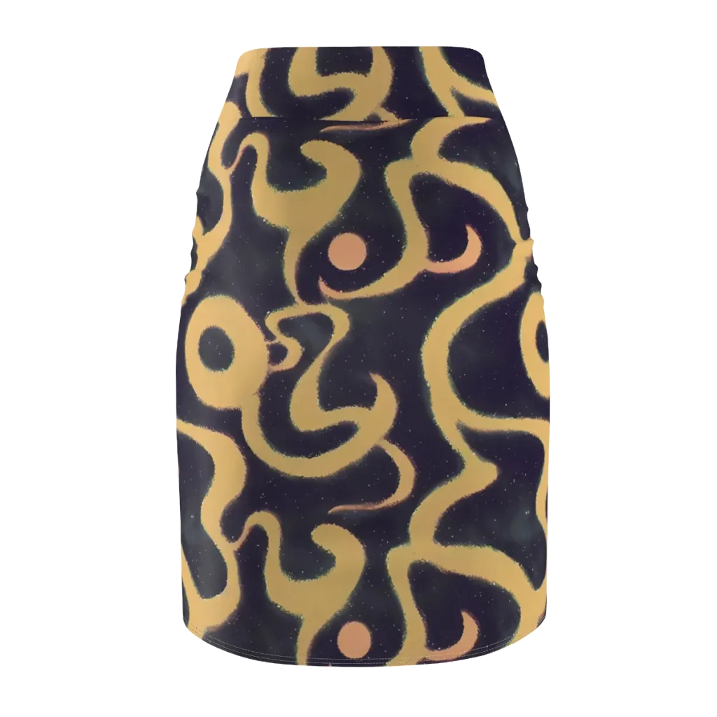 Midnight Ouroboros on Pencil Skirt — Back
