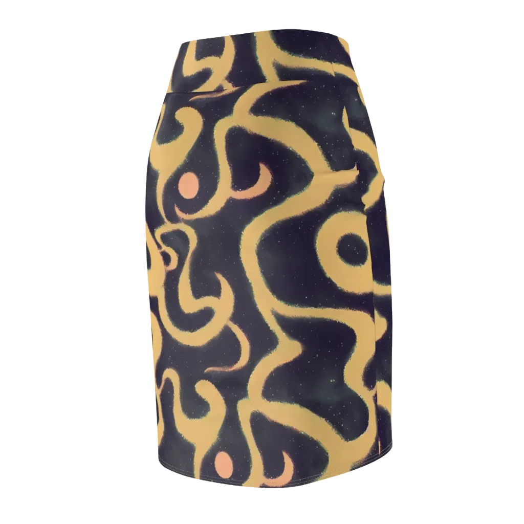 Midnight Ouroboros on Pencil Skirt — Back Side