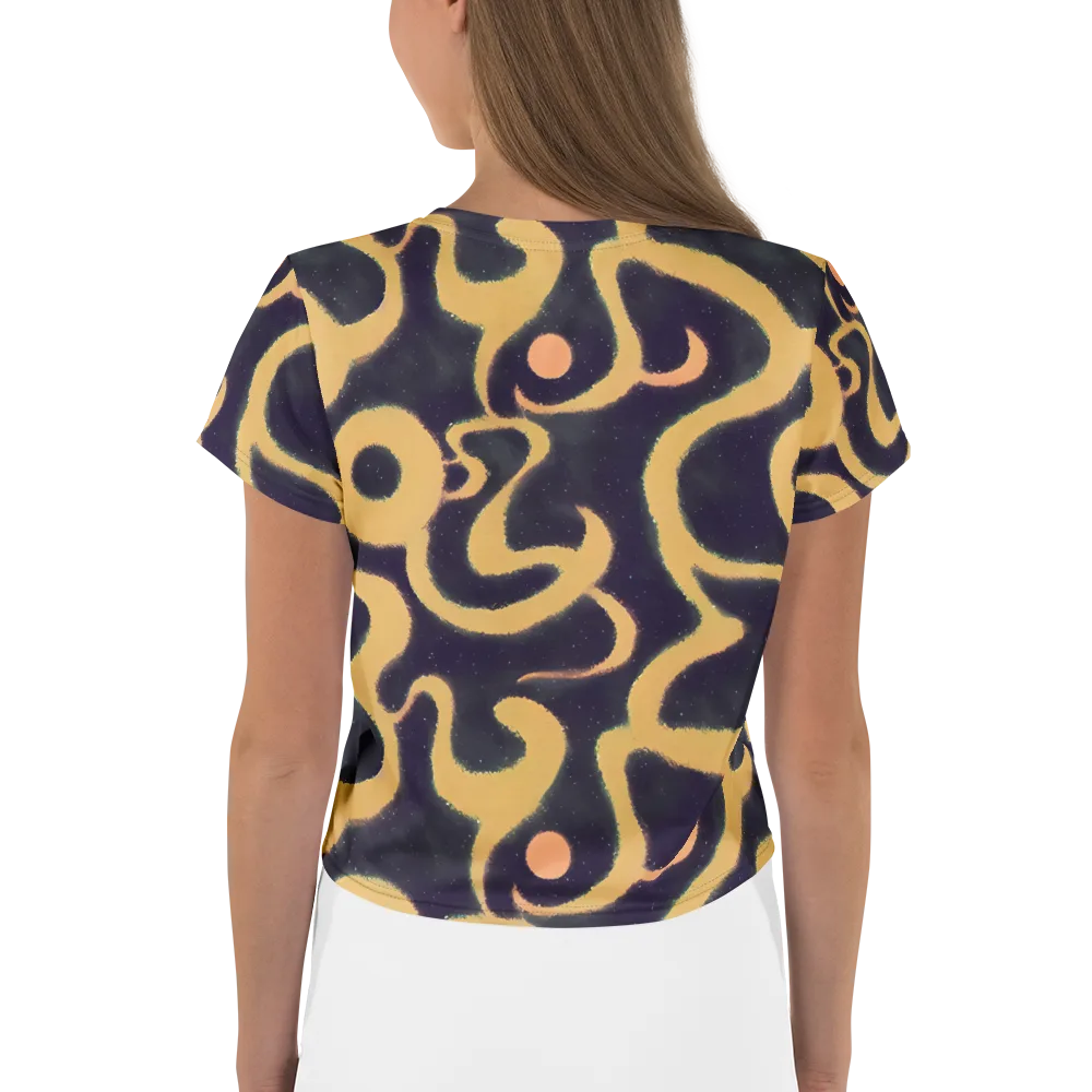 Midnight Ouroboros on Crop Tee — Back