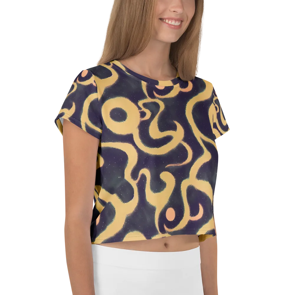 Midnight Ouroboros on Crop Tee — Right