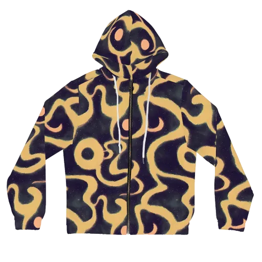 Midnight Ouroboros on a Women's Full-Zip Hoodie
