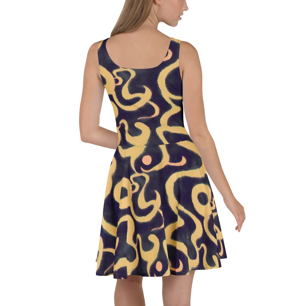 Midnight Ouroboros on Skater Dress — Back