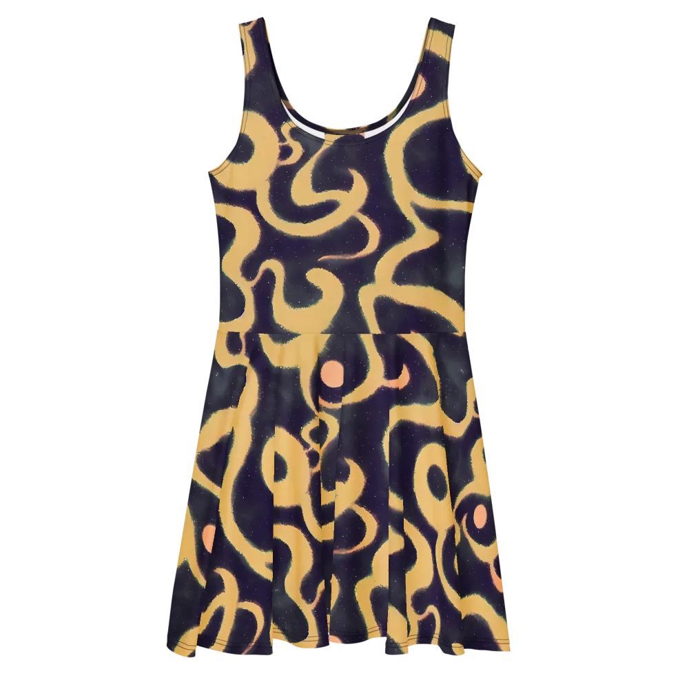 Midnight Ouroboros on Skater Dress — Front