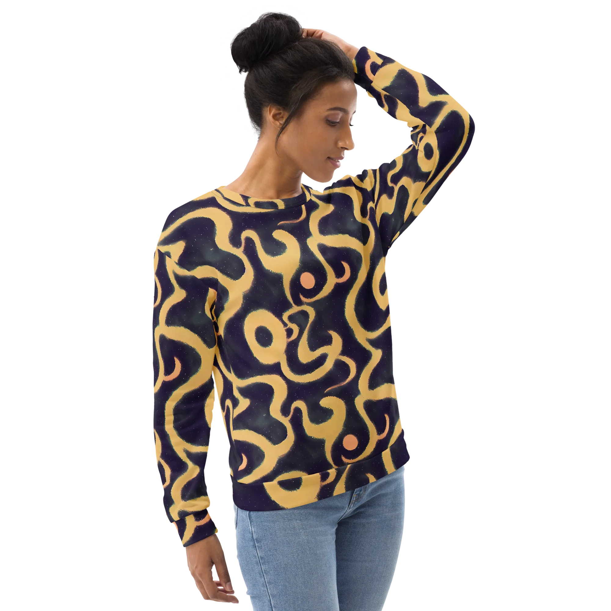 Midnight Ouroboros on Sweatshirt — Right Front