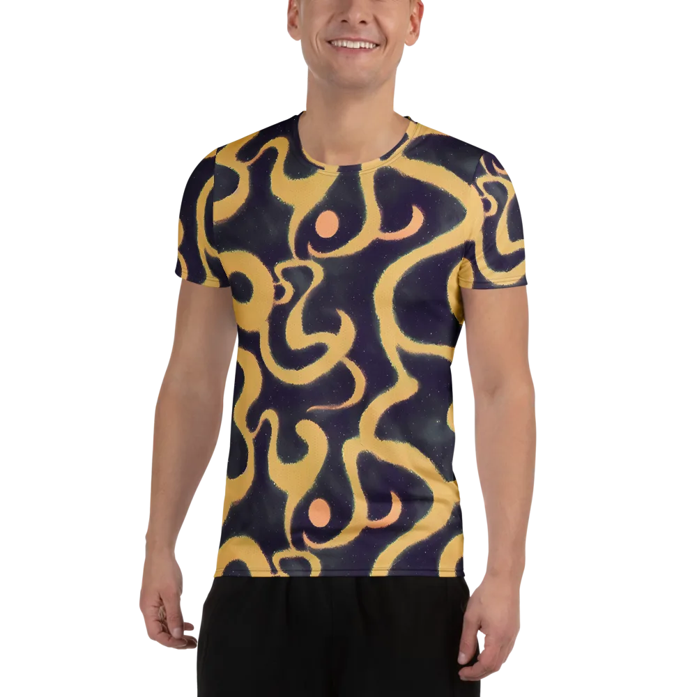 Midnight Ouroboros on Men's Athletic T-Shirt — Front