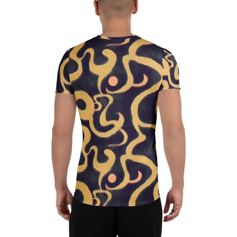 Midnight Ouroboros on Men's Athletic T-Shirt — Back