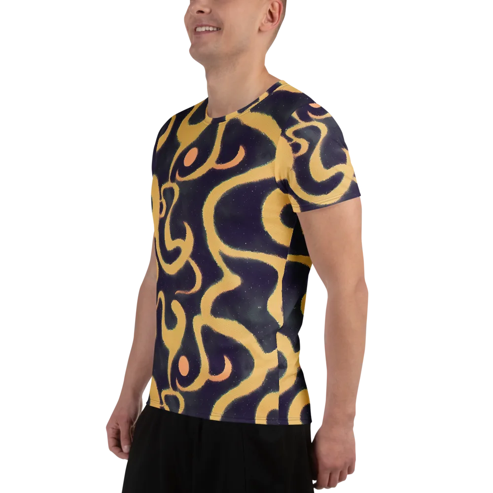 Midnight Ouroboros on Men's Athletic T-Shirt — Left