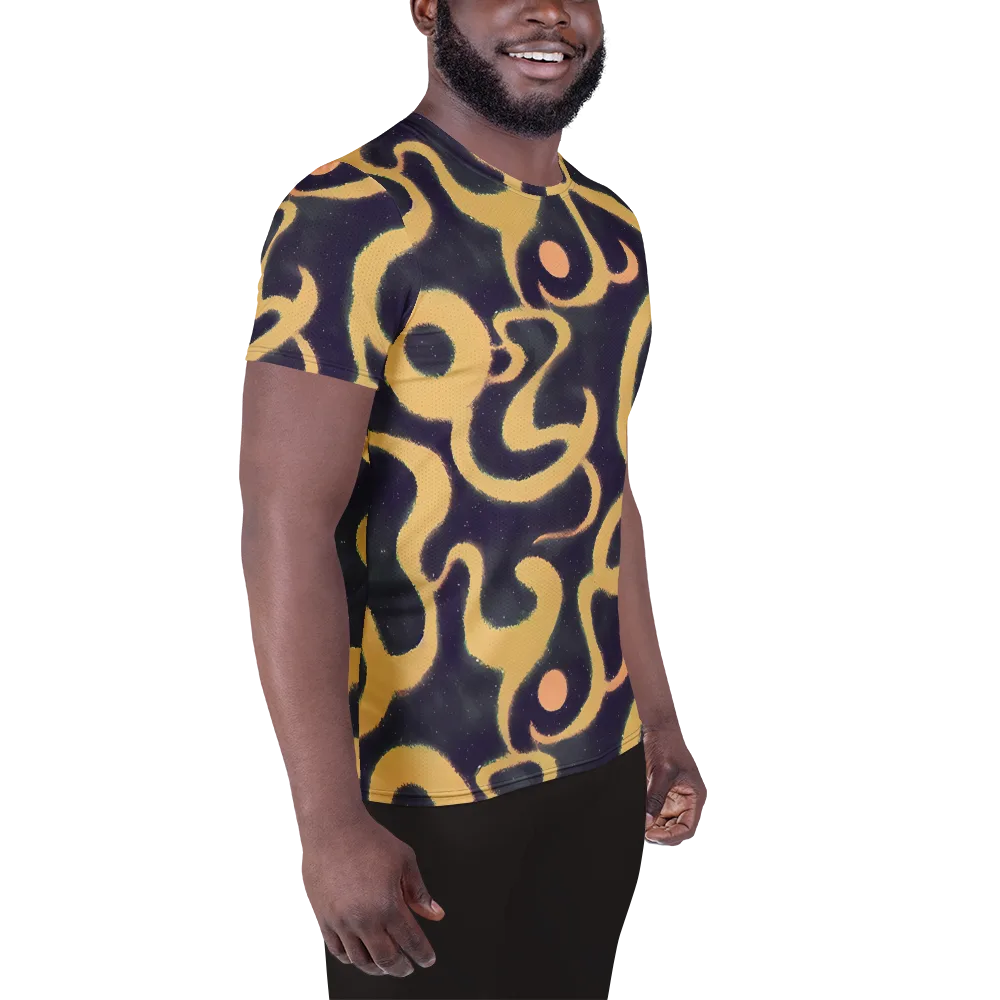 Midnight Ouroboros on Men's Athletic T-Shirt — Right