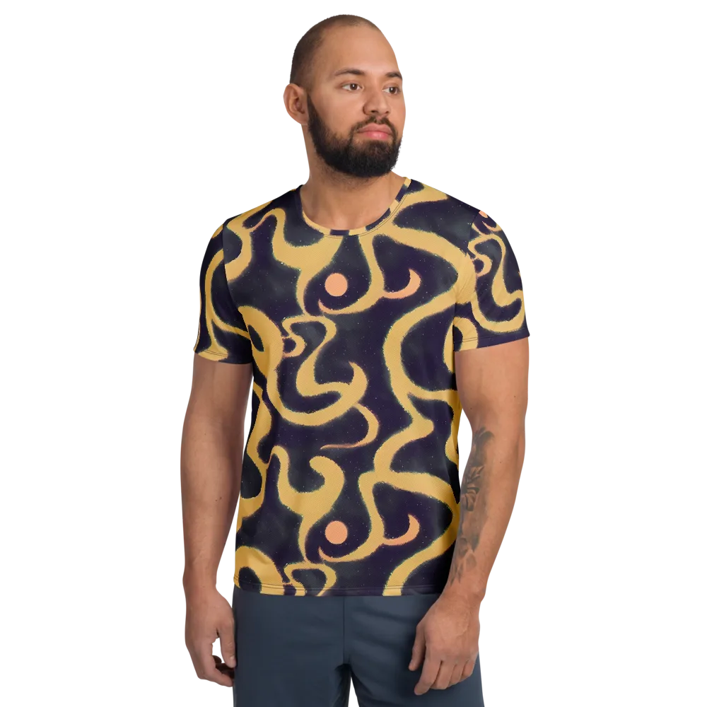 Midnight Ouroboros on Men's Athletic T-Shirt — Front