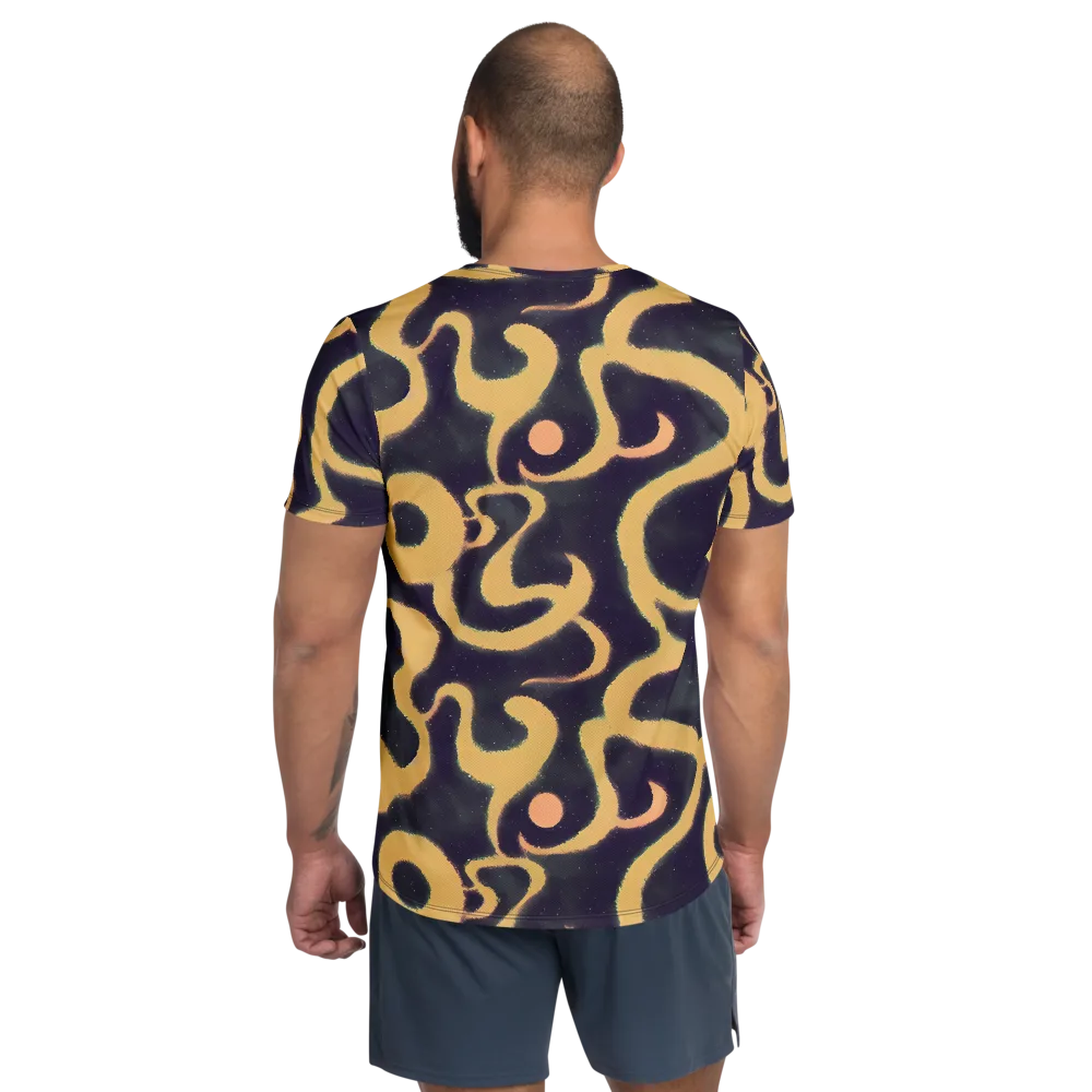 Midnight Ouroboros on Men's Athletic T-Shirt — Back