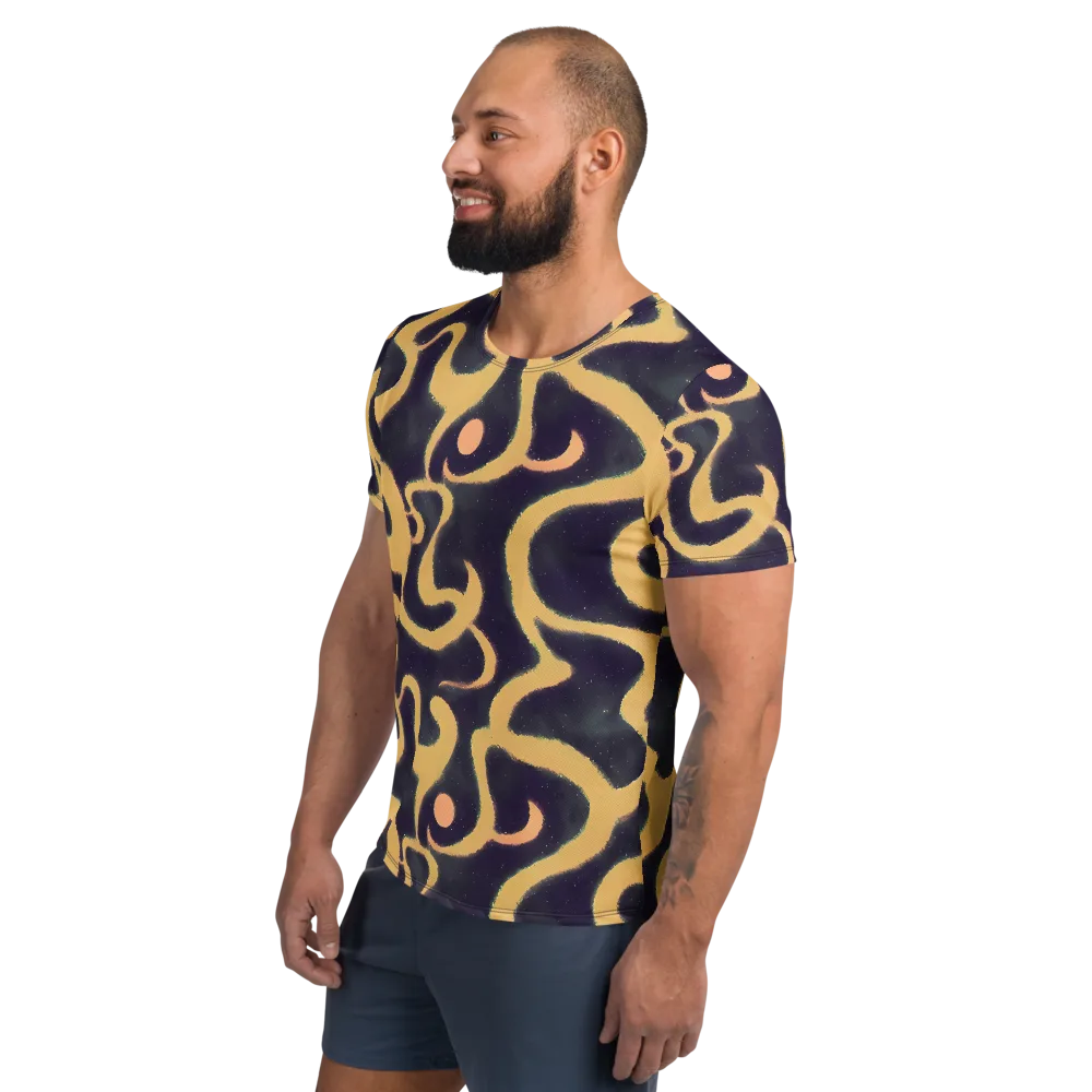 Midnight Ouroboros on Men's Athletic T-Shirt — Left