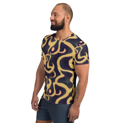 Midnight Ouroboros on a Men's Athletic T-Shirt