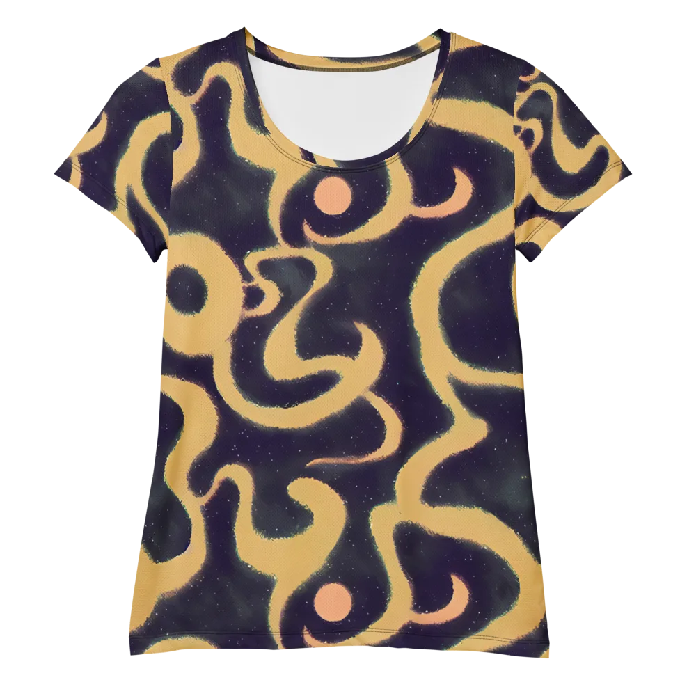Midnight Ouroboros on Women's Athletic T-Shirt — Front