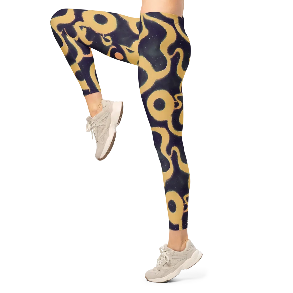 Midnight Ouroboros on Leggings — Left