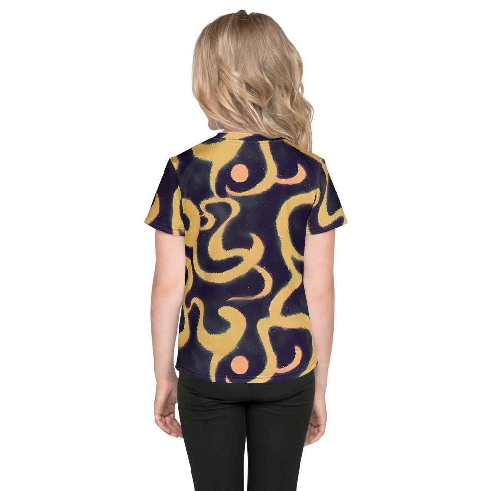 Midnight Ouroboros on Kids Crew Neck T-Shirt — Back