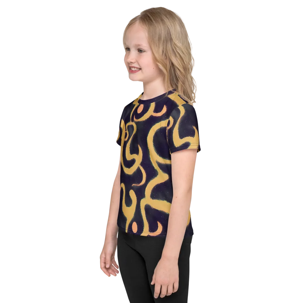 Midnight Ouroboros on Kids Crew Neck T-Shirt — Left