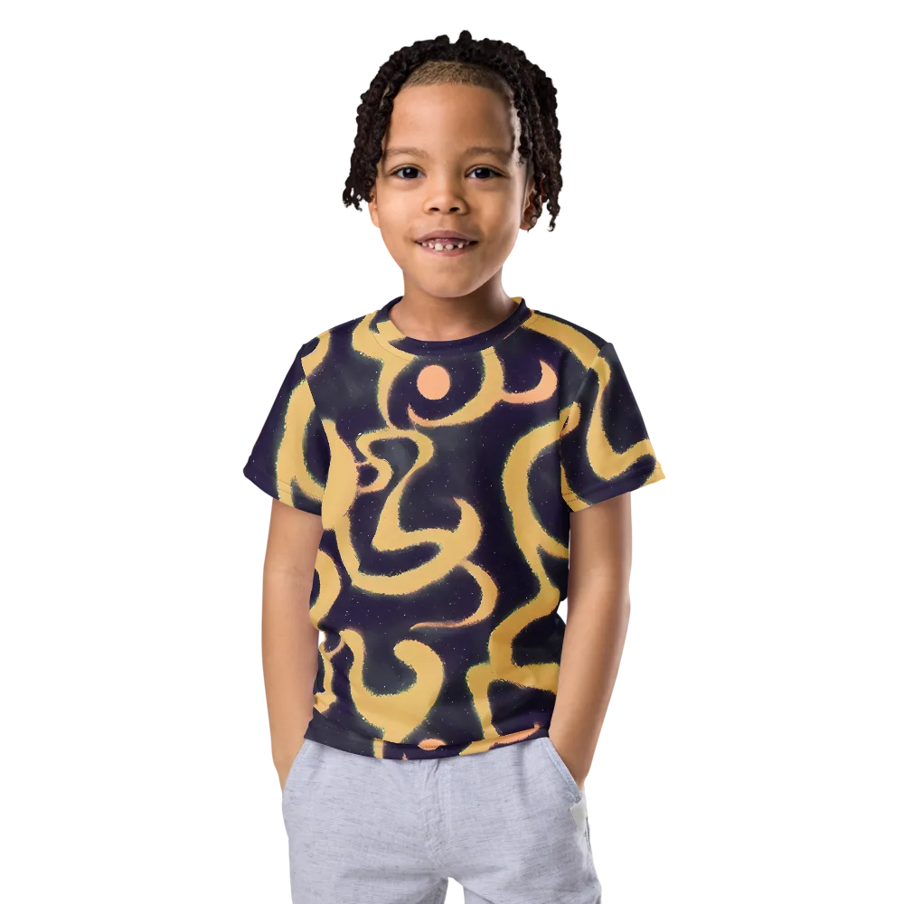 Midnight Ouroboros on Kids Crew Neck T-Shirt — Front