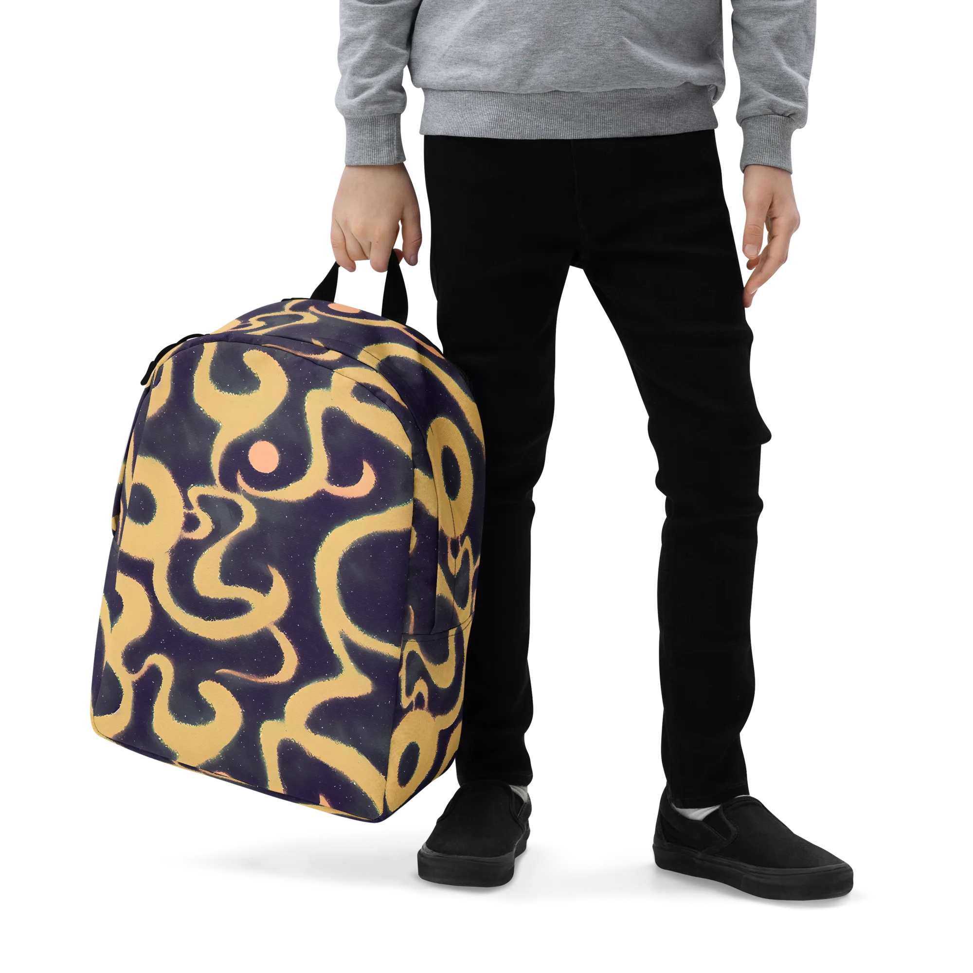 Midnight Ouroboros on Minimalist Backpack — Zoomed-in
