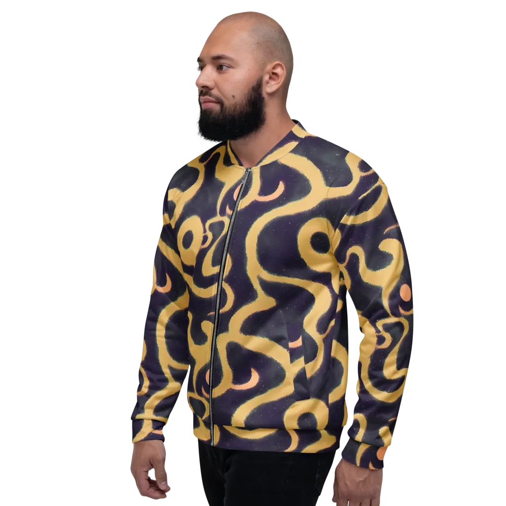Midnight Ouroboros on Bomber Jacket — Left