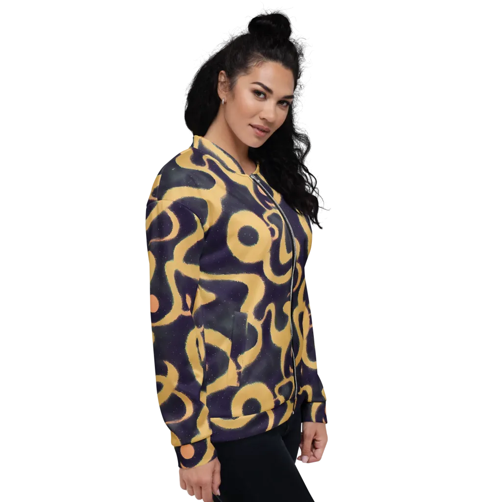 Midnight Ouroboros on Bomber Jacket — Right