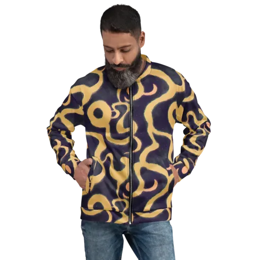 Midnight Ouroboros on a Bomber Jacket
