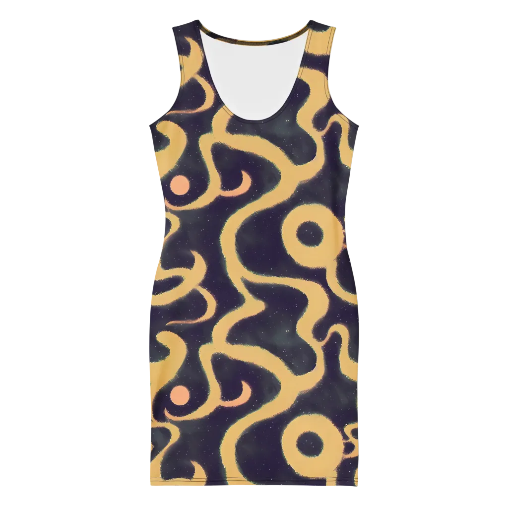 Midnight Ouroboros on Bodycon Dress — Front