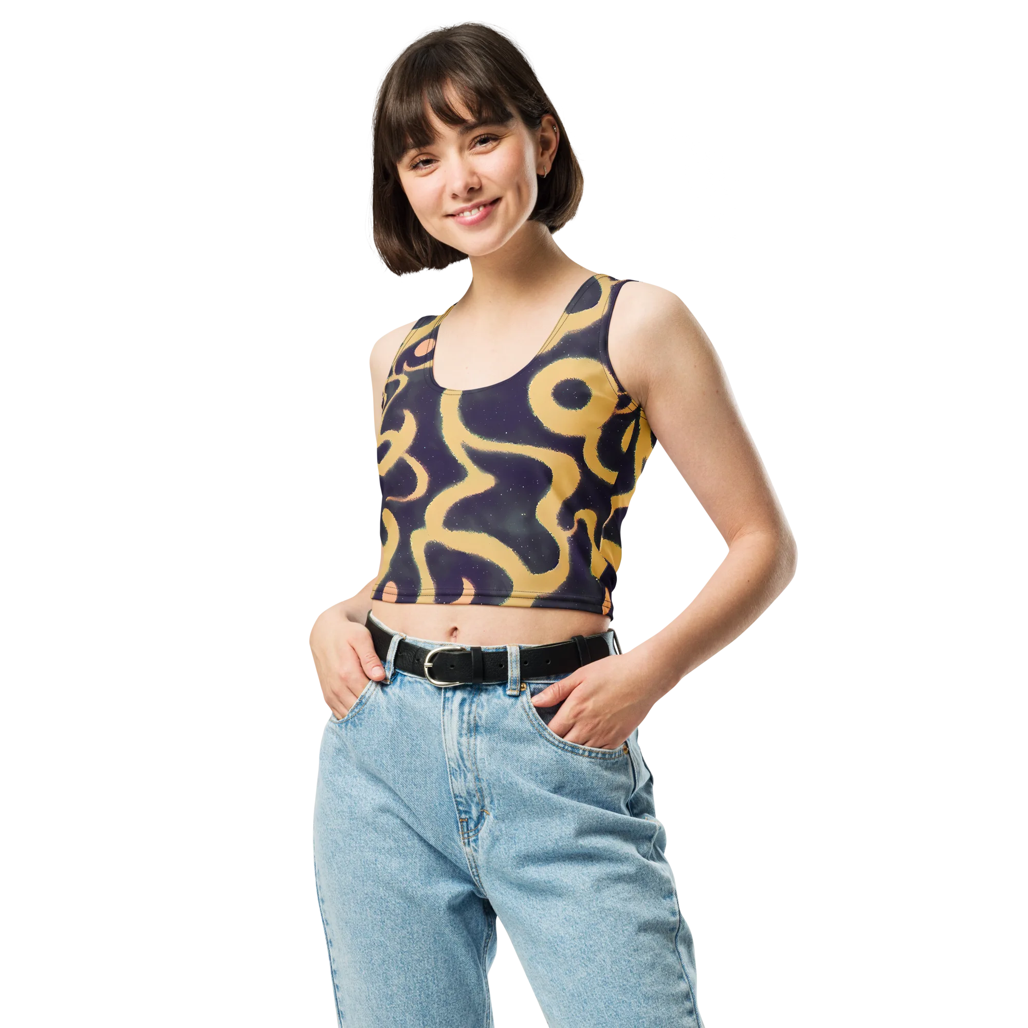 Midnight Ouroboros on Crop Top — Front