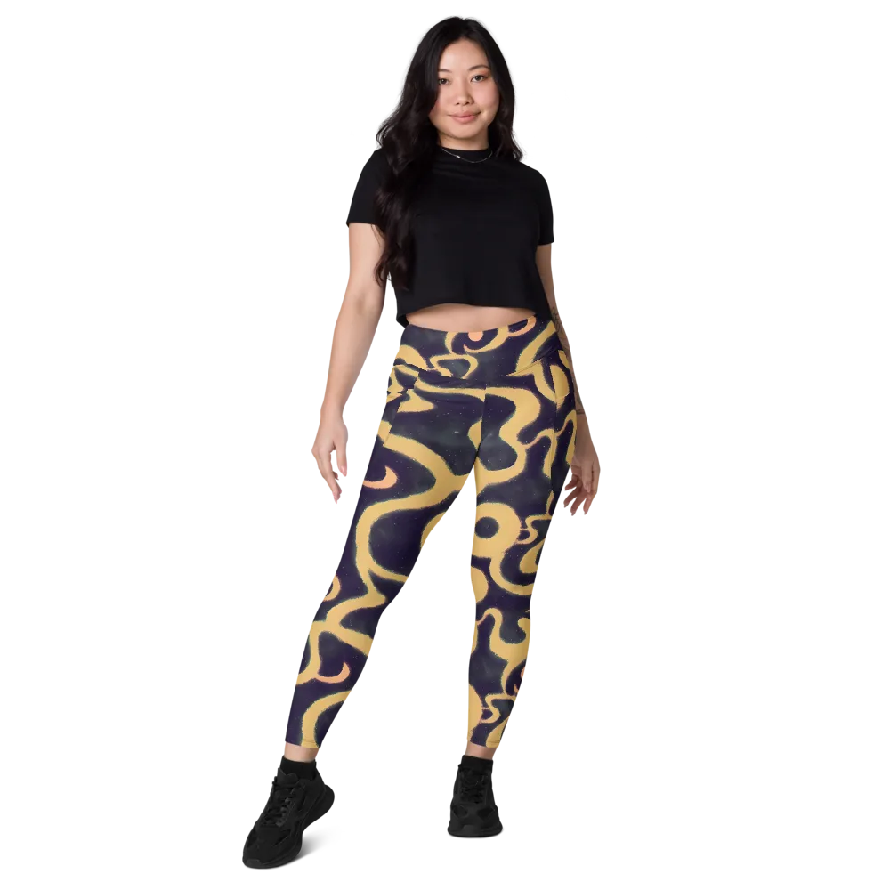 Midnight Ouroboros on Leggings with Pockets — Front