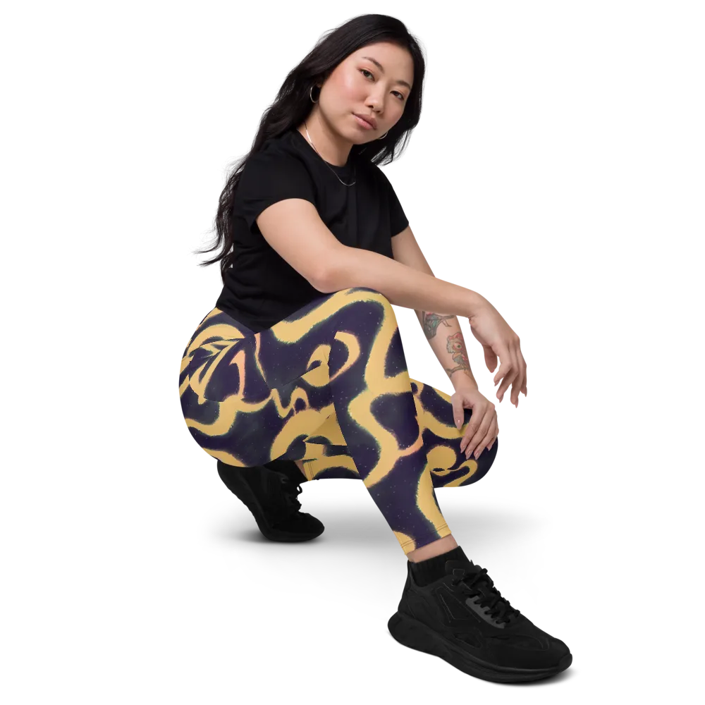 Midnight Ouroboros on Leggings with Pockets — Right Front
